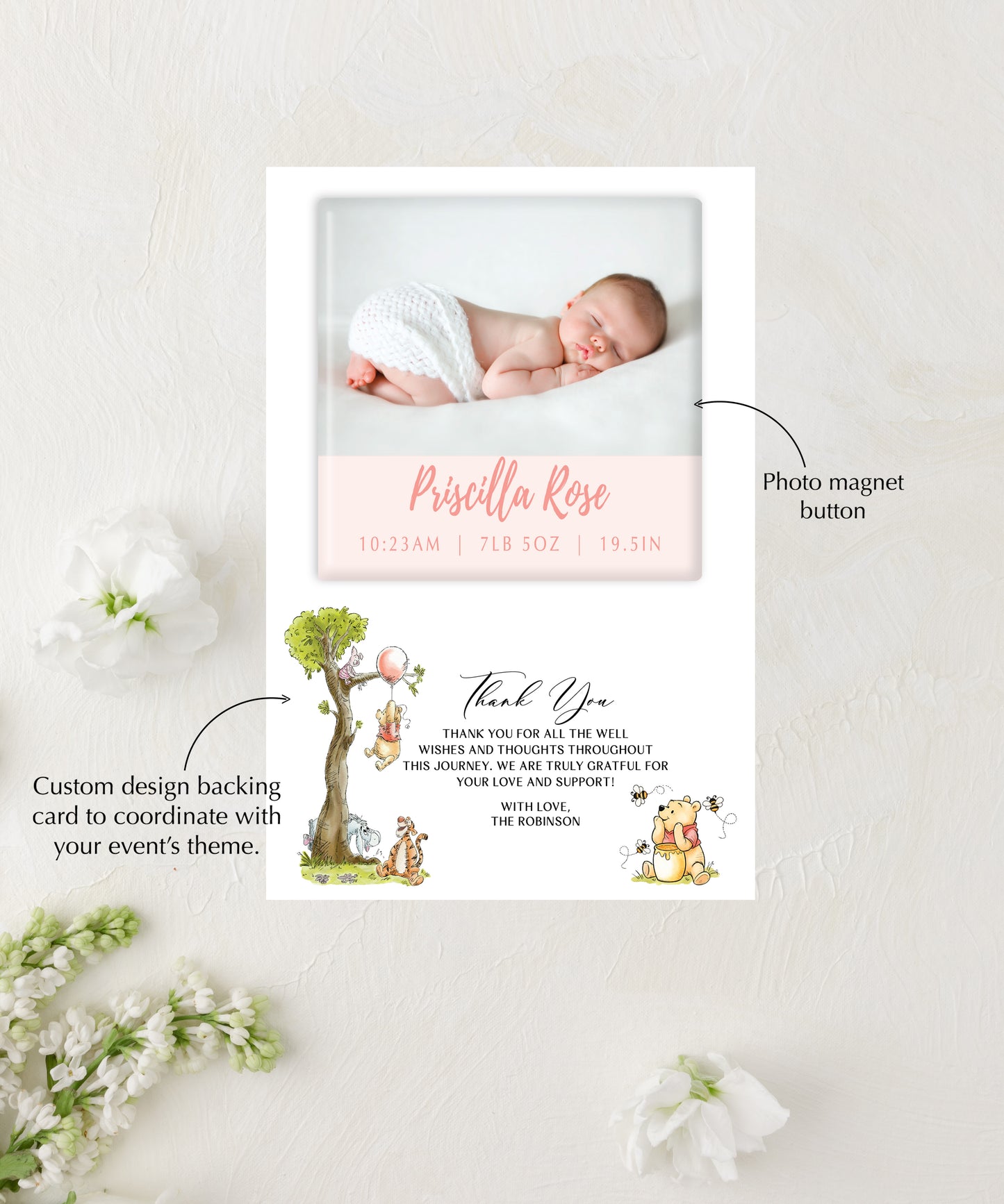 Winnie the Pooh Theme | Baby Birth Announcement