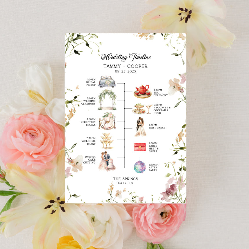 MADISON | Wedding Weekend Events & Timeline Card