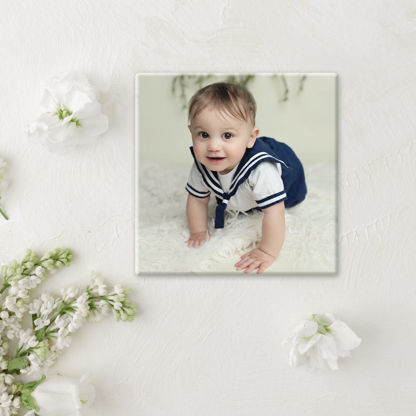 Nautical Birthday Photo Magnet Buttons