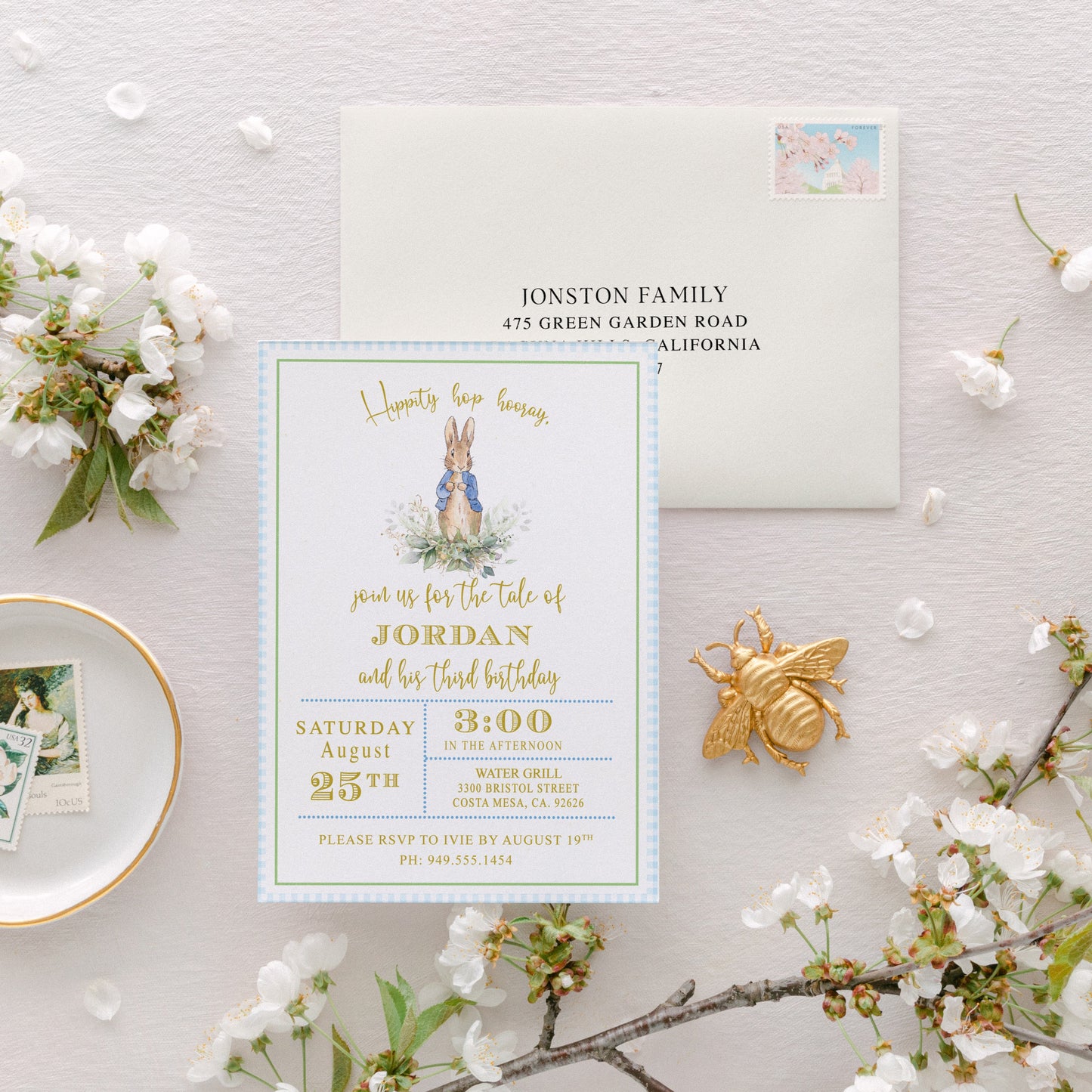 Peter Rabbit Birthday Invitations