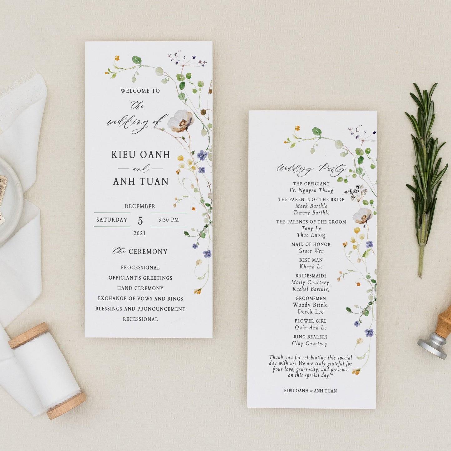 MEADOW | Wild Florals Program Cards