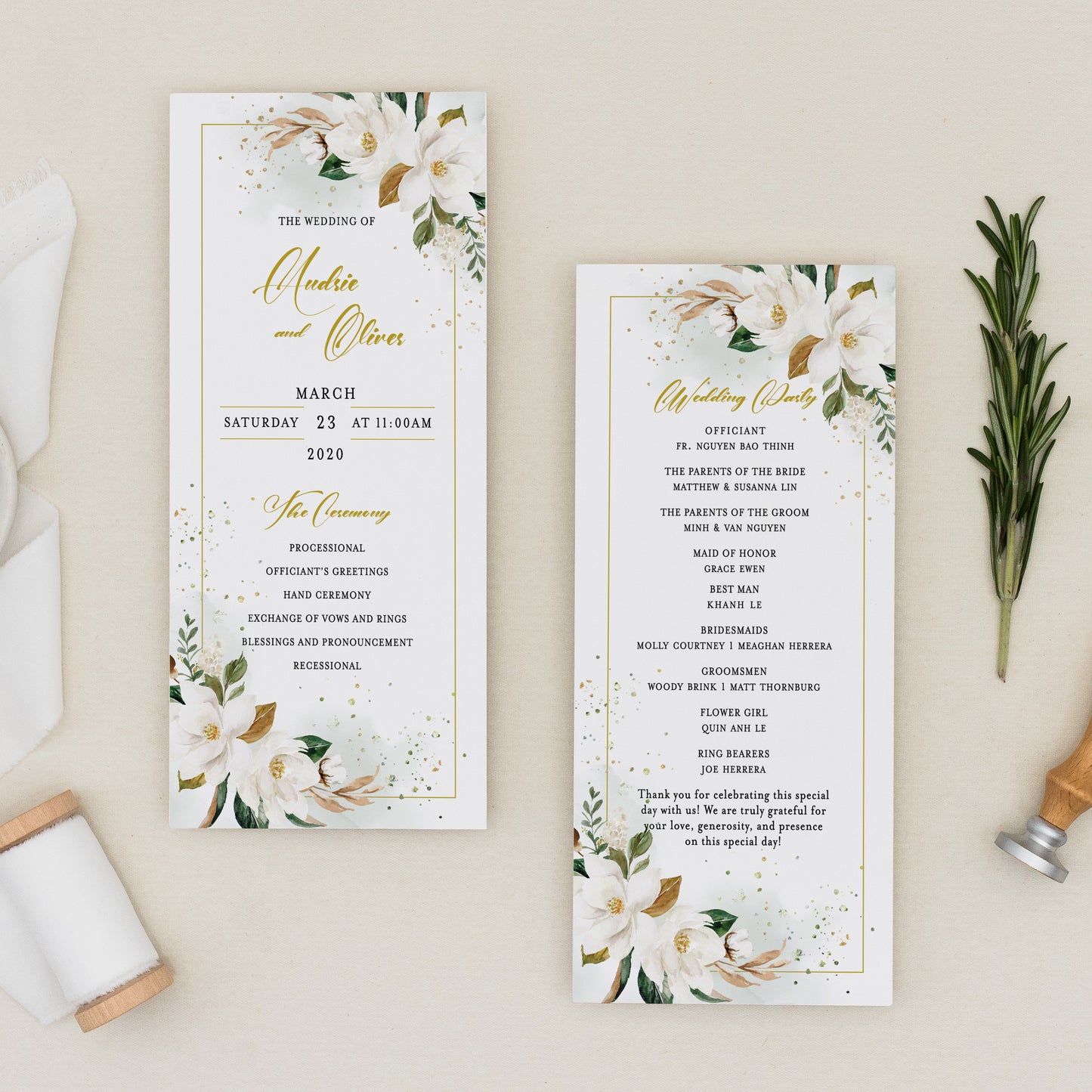 MONICA | Magnolia Program Cards