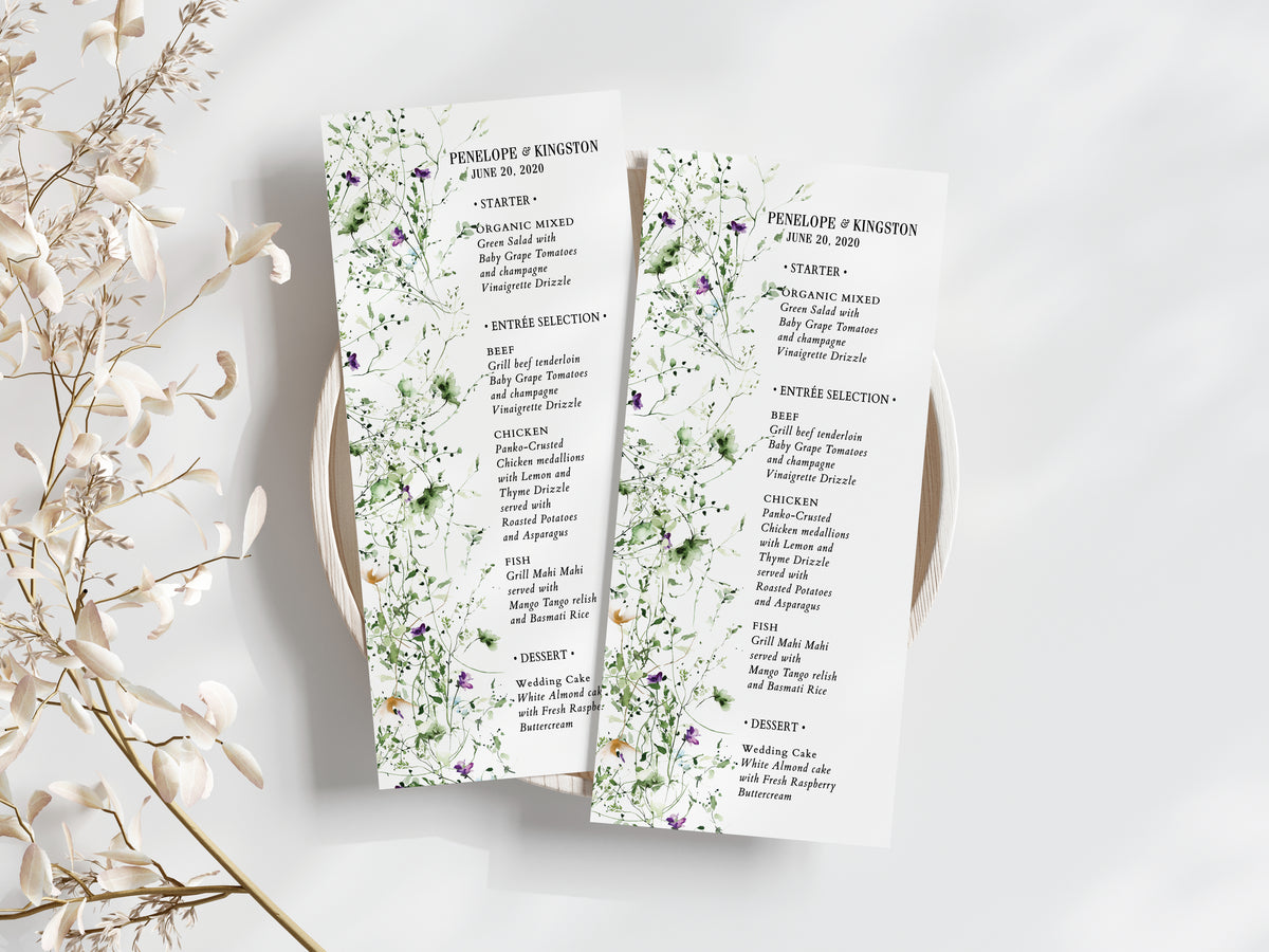 Alak Menu ALANA | Menus – Bilingual Invitations