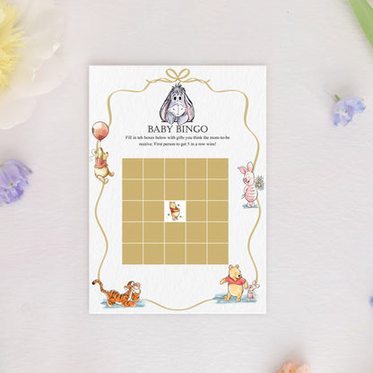 Winnie the Pooh Baby Shower Game Cards