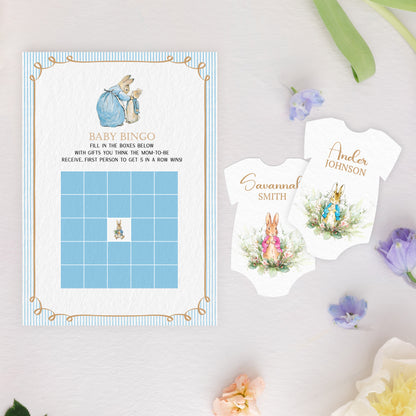Peter Rabbit Baby Shower Game Cards