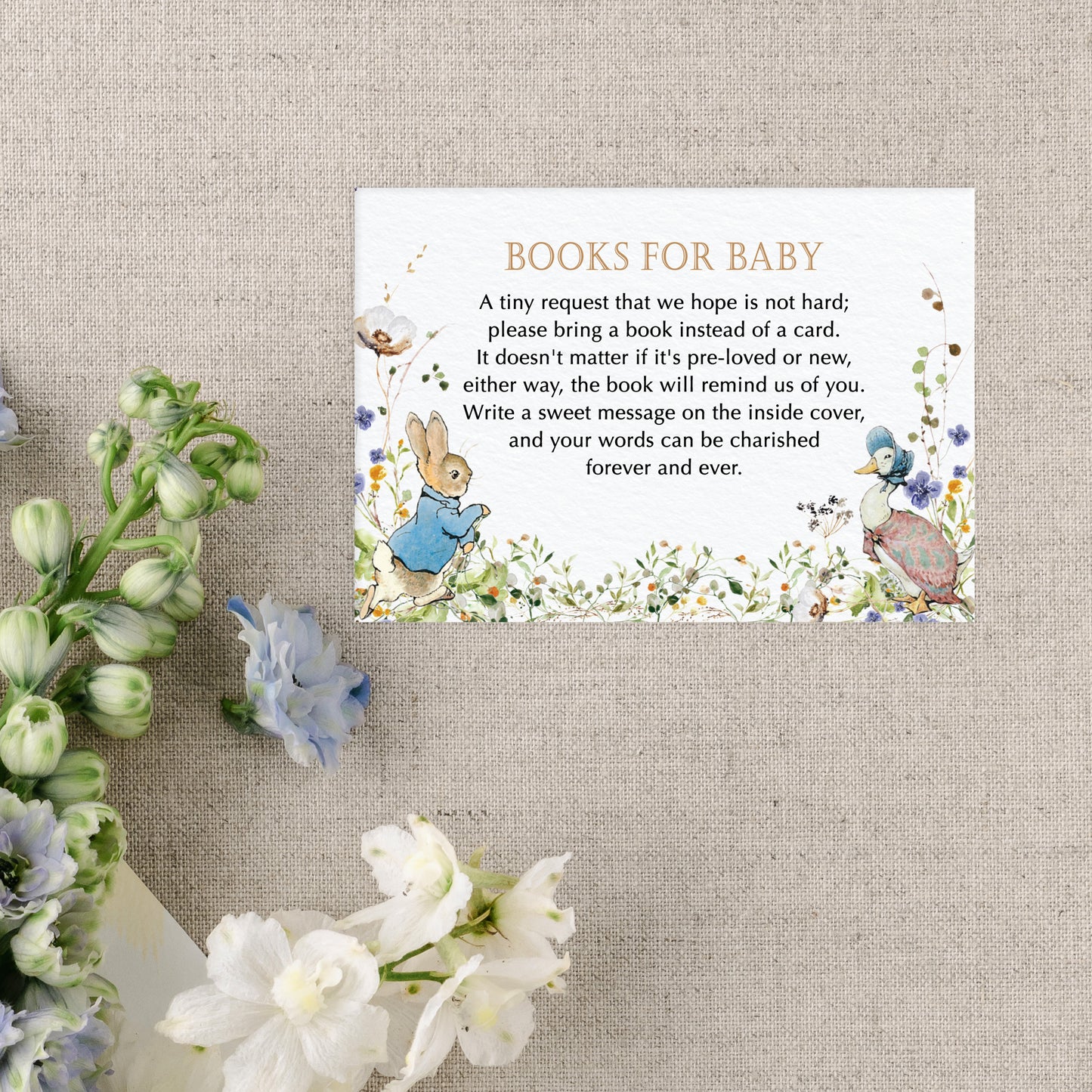 Peter Rabbit Raffle and Book for Baby Cards