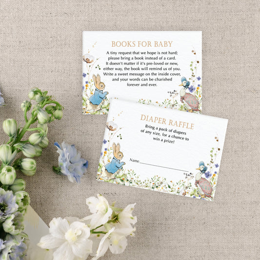 Peter Rabbit Raffle and Book for Baby Cards
