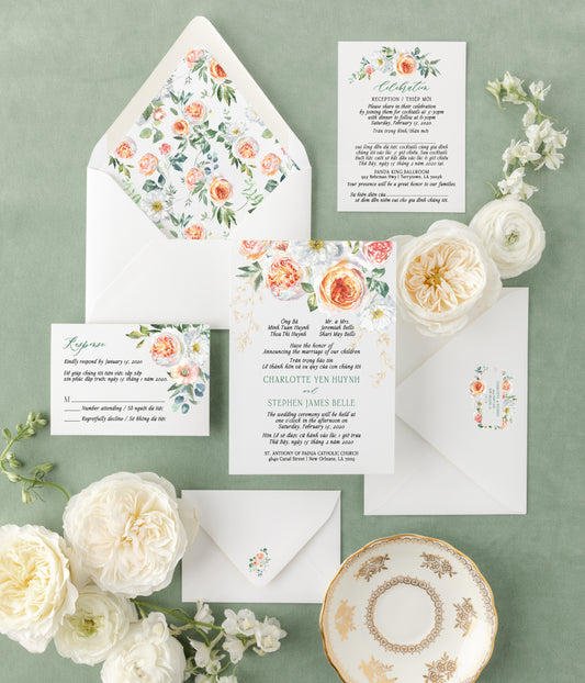 RYLEIGH | Bilingual Vietnamese Wedding Invitation Suites