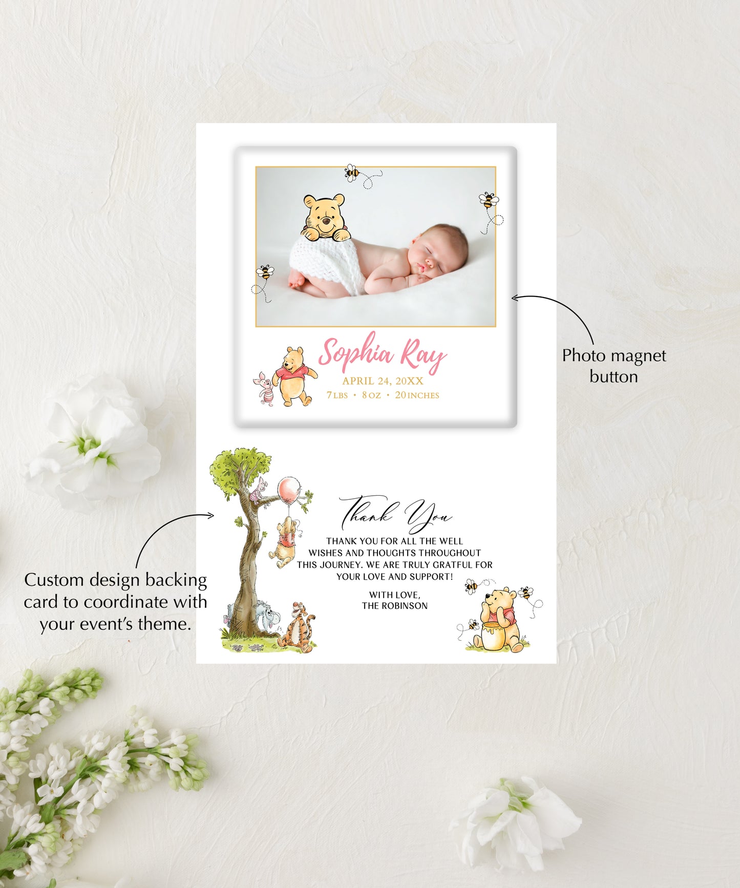Winnie the Pooh Theme | Baby Birth Announcement