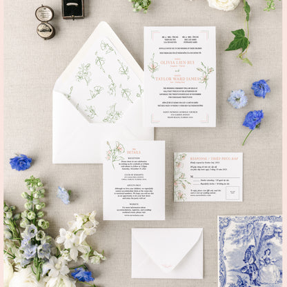 CHARLIZE | Bilingual Vietnamese Wedding Invitation Suites