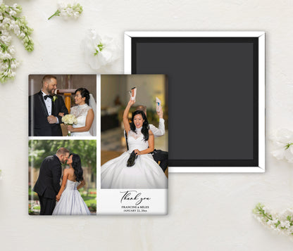 EVALYNN | Bilingual Vietnamese Wedding Invitation Suite Bundle with 3" Square Photo Magnet Button Option