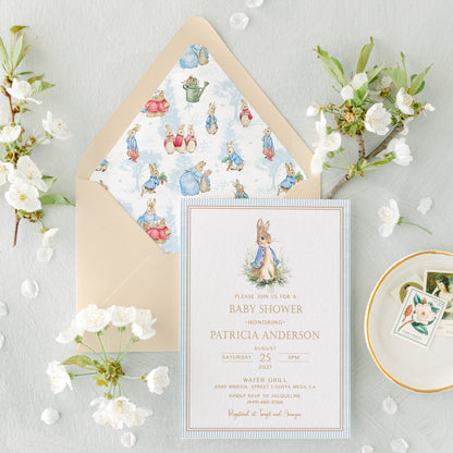Peter Rabbit Baby Shower Invitations