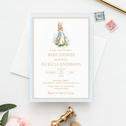 Peter Rabbit Baby Shower Invitations