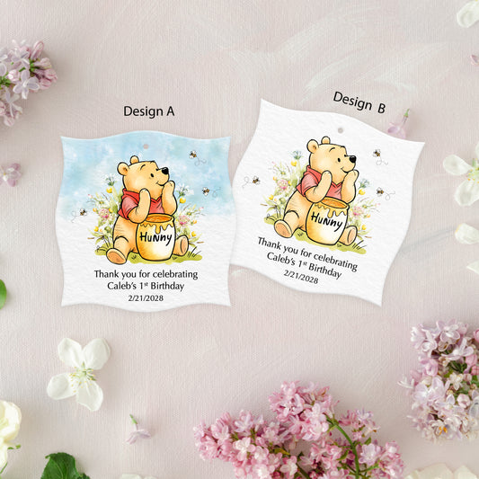 Decorative, Square Shape, Winnie the Pooh, Thank You Tags