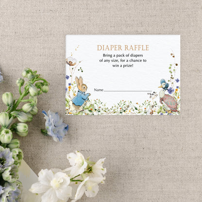 Peter Rabbit Raffle and Book for Baby Cards