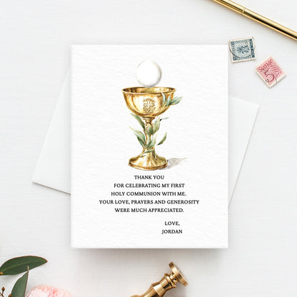 First Holy Communion Thank You Card
