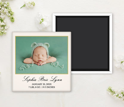 Woodland Theme Baby Birth Announcement