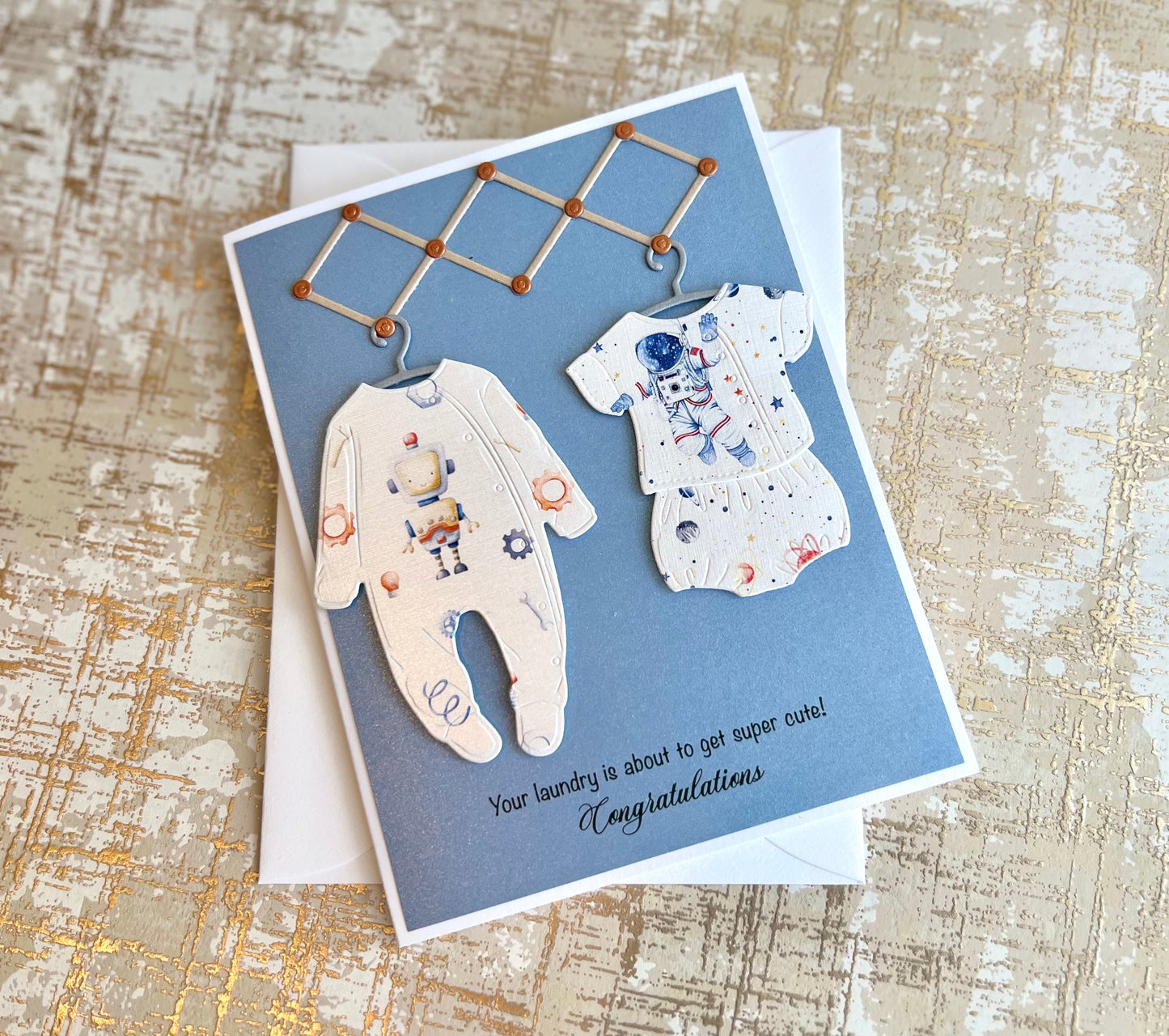 Congratulations Baby Boy Laundry/Clothes Card