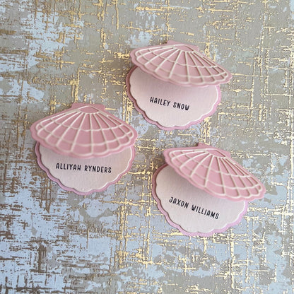 Clam Shell Shape Place/Escort Cards