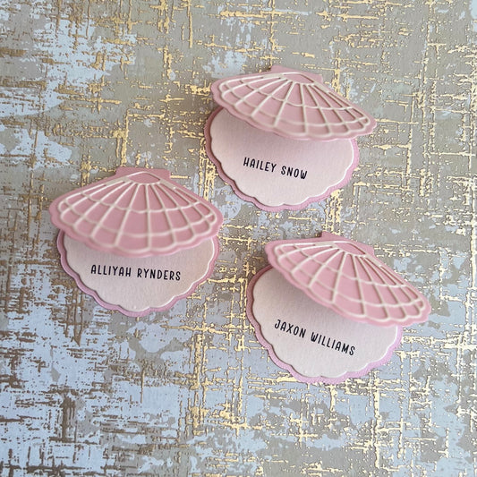 Clam Shell Shape Place/Escort Cards