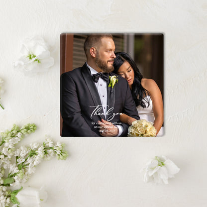 Modern Wedding Thank You Photo Magnet Buttons