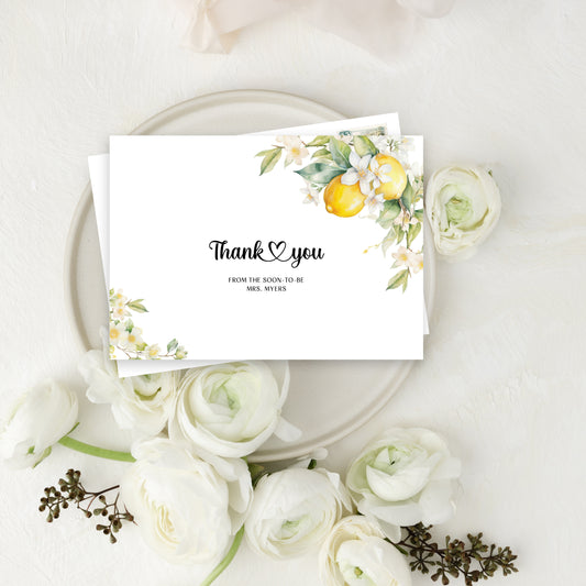 Lemon Thank You Cards