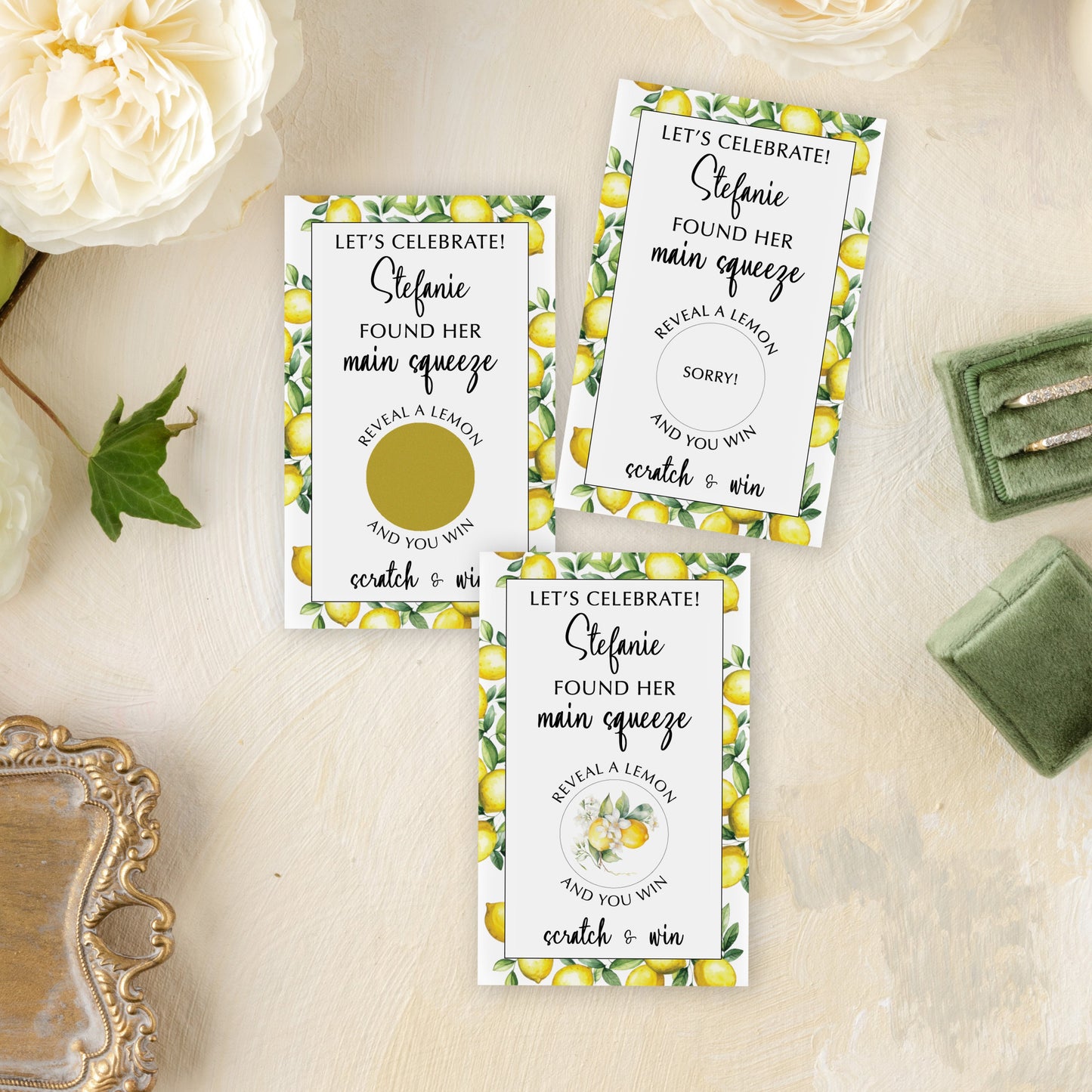 Scratch-Off Bridal Shower Game Cards
