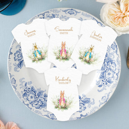 Onesie Shape Peter Rabbit Escort/Place Cards