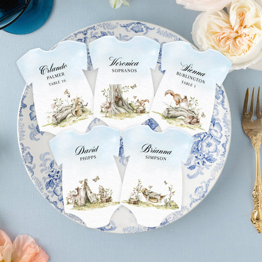 Onesie Shape Woodland Escort/Place Cards