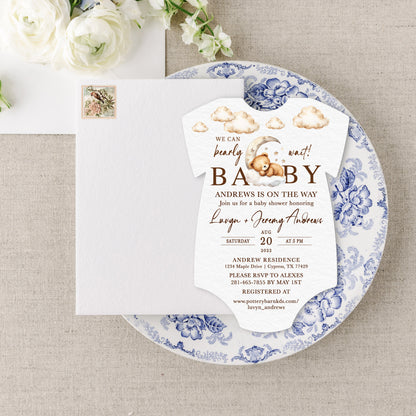 'Can Bearly Wait' Baby Shower Invitations