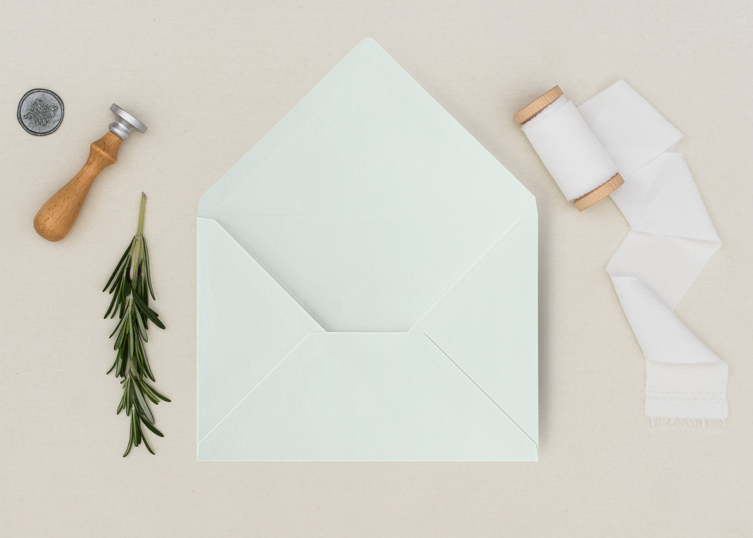 Powder Green Envelopes – Bilingual Invitations
