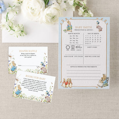 Peter Rabbit Raffle and Book for Baby Cards