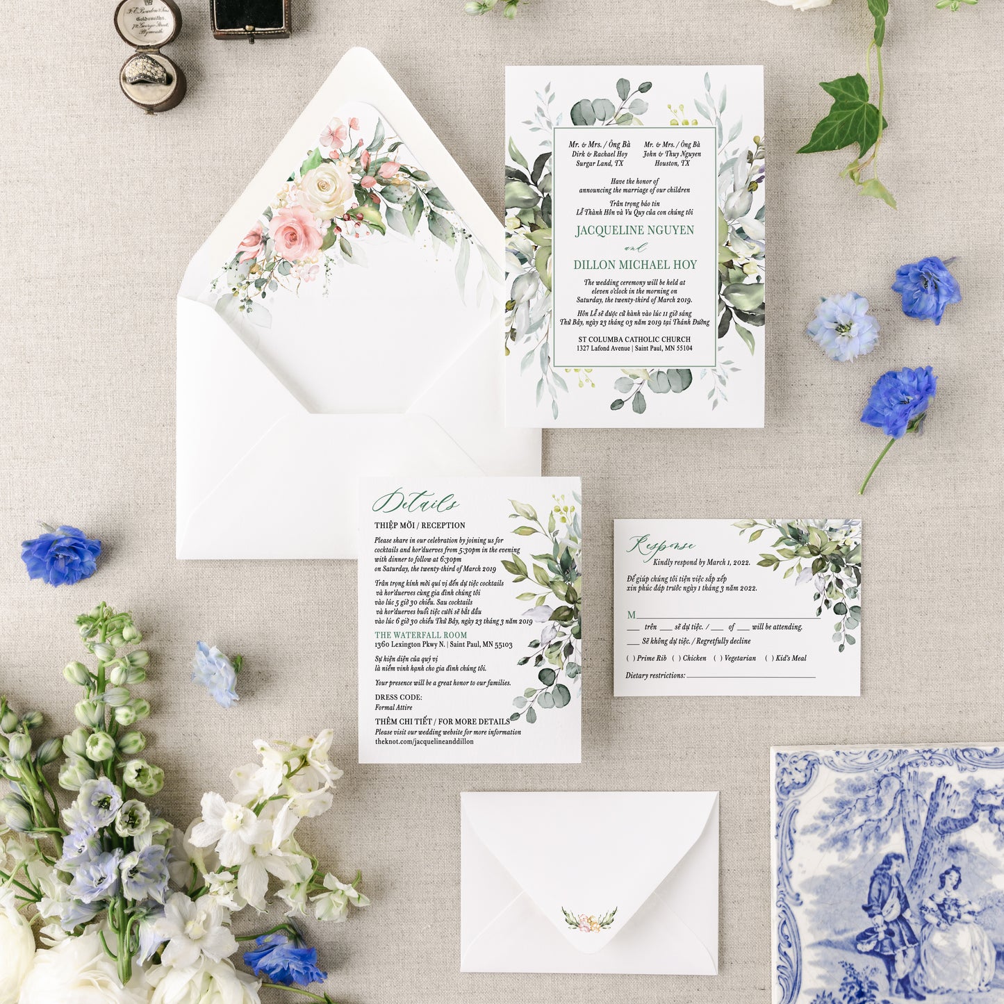 RACQUEL (Design 2) Envelope Liner