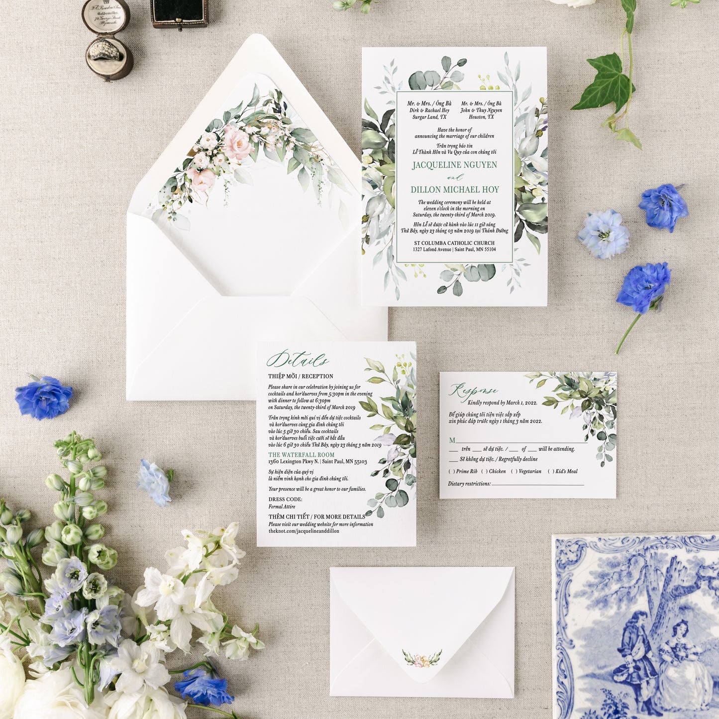 RACQUEL (Design 1) Envelope Liner