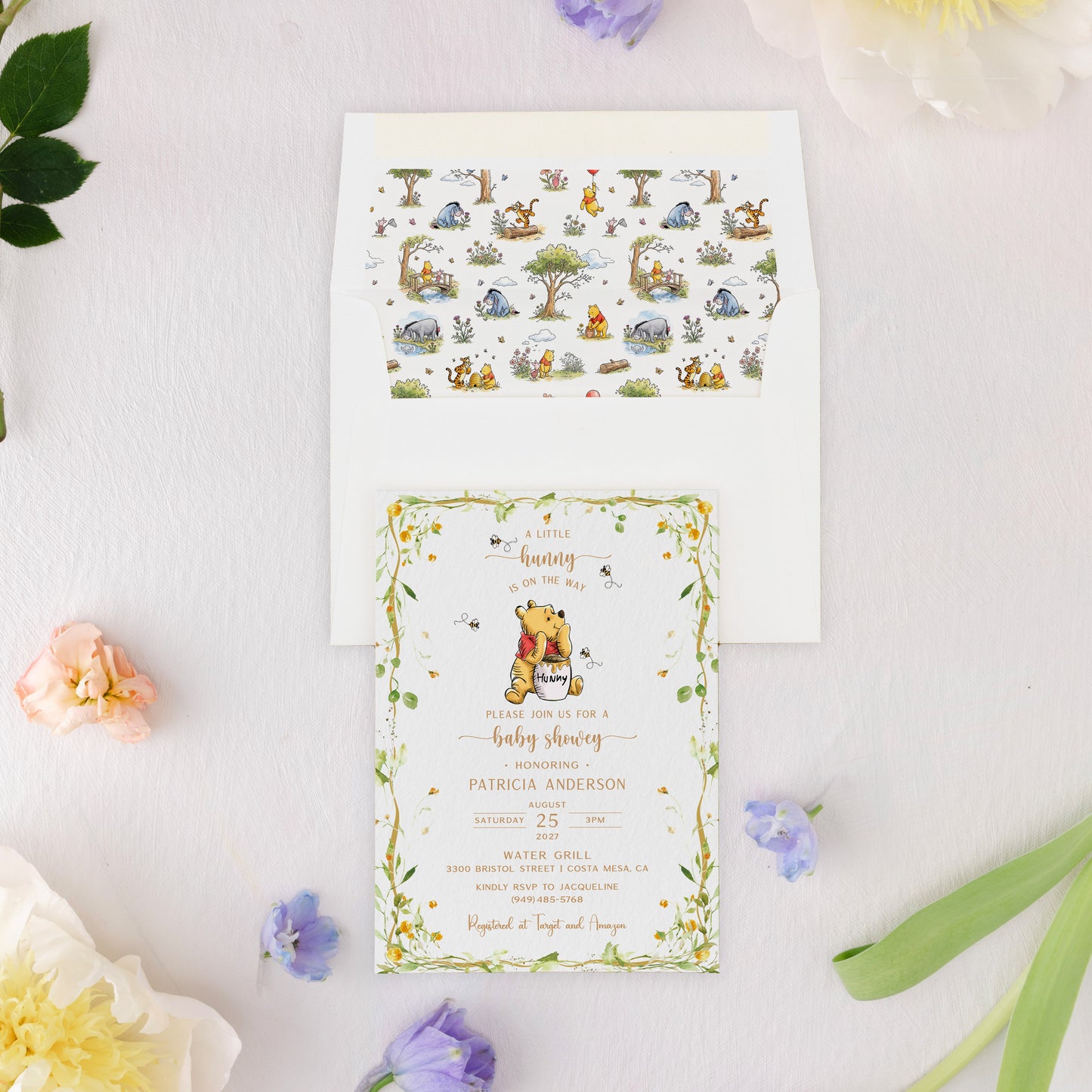 Winnie the Pooh A7 Envelope Liners