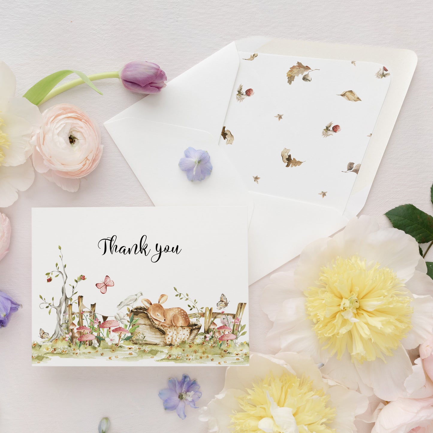 Woodland Thank You Cards