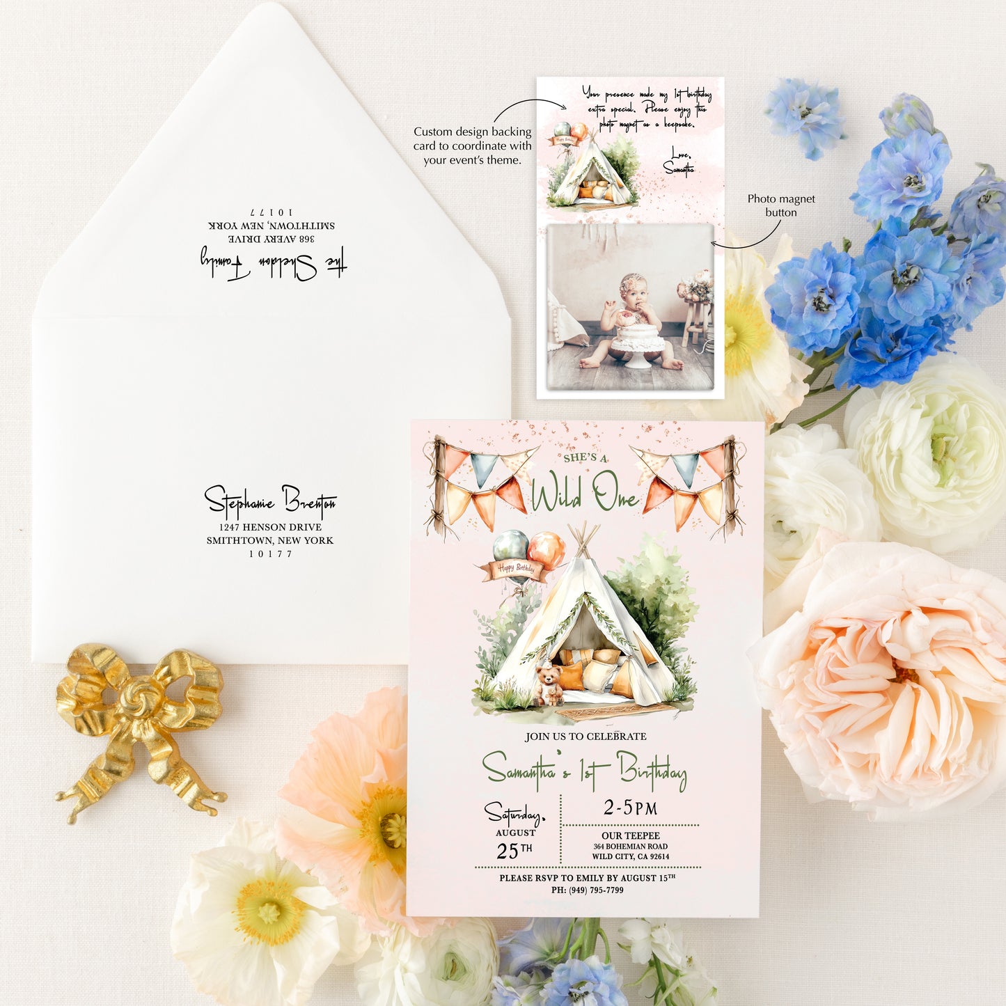 Teepee Birthday Invitation