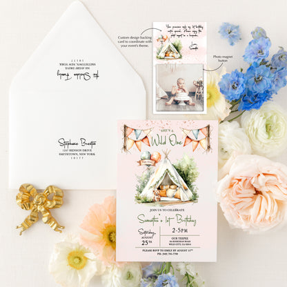 Teepee Birthday Invitation