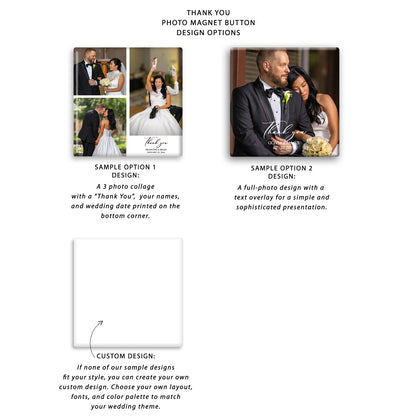 ADELE | Bilingual Vietnamese Wedding Invitation Suite Bundle with 3" Square Photo Magnet Button Option