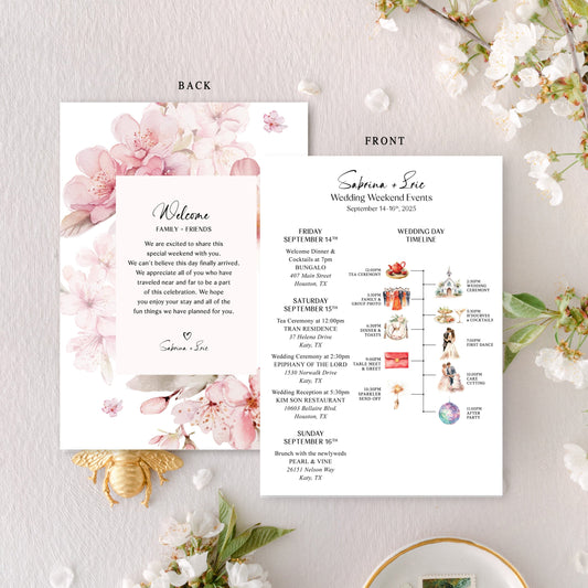 EMILY | Wedding Weekend Events & Welcome Card