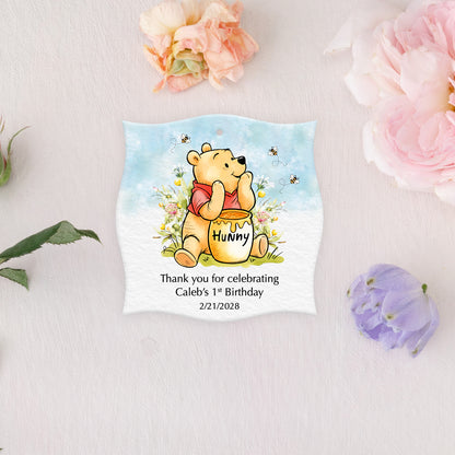 Decorative, Square Shape, Winnie the Pooh, Thank You Tags