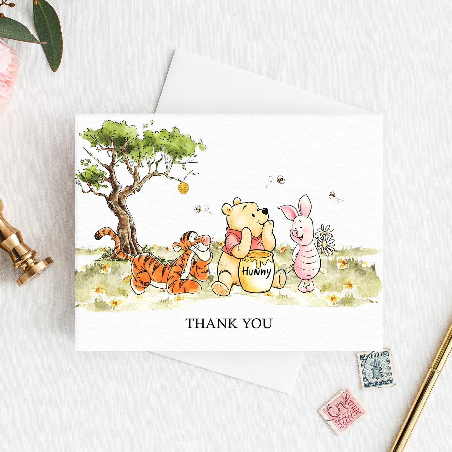 Winnie the Pooh & Friends Thank You Cards