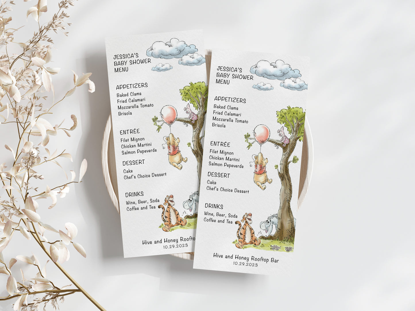 Winnie the Pooh & Friends Menu