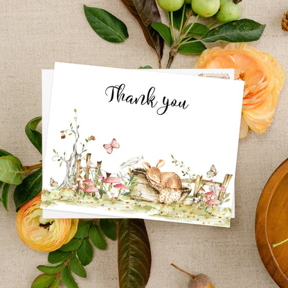 Woodland Thank You Cards