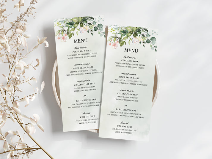 ELOISE | Greens Menus – Bilingual Invitations