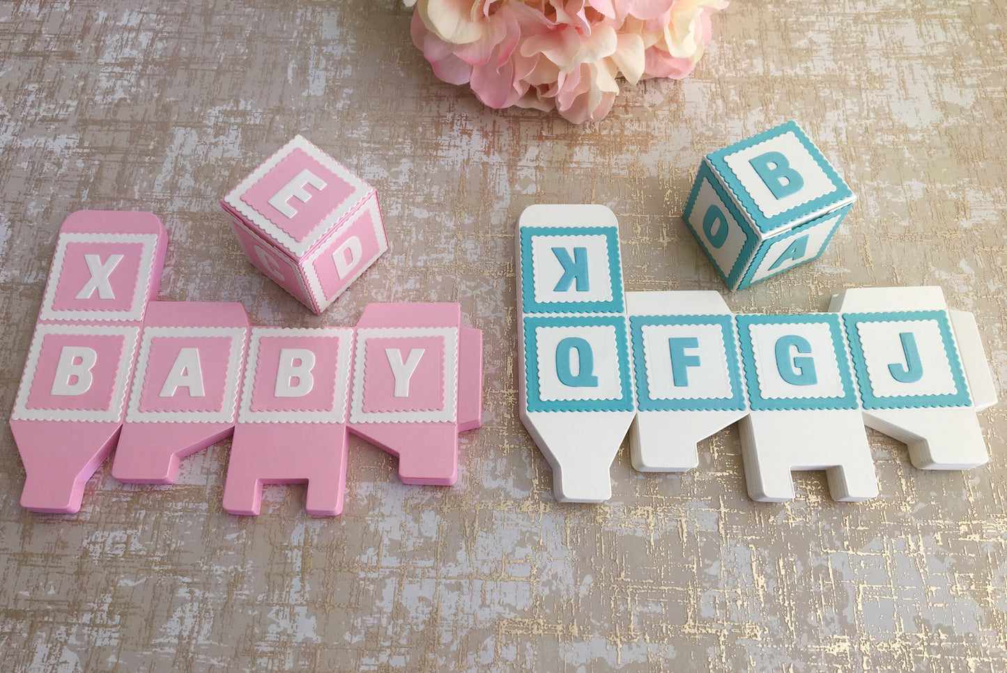 Baby Block Favor Boxes