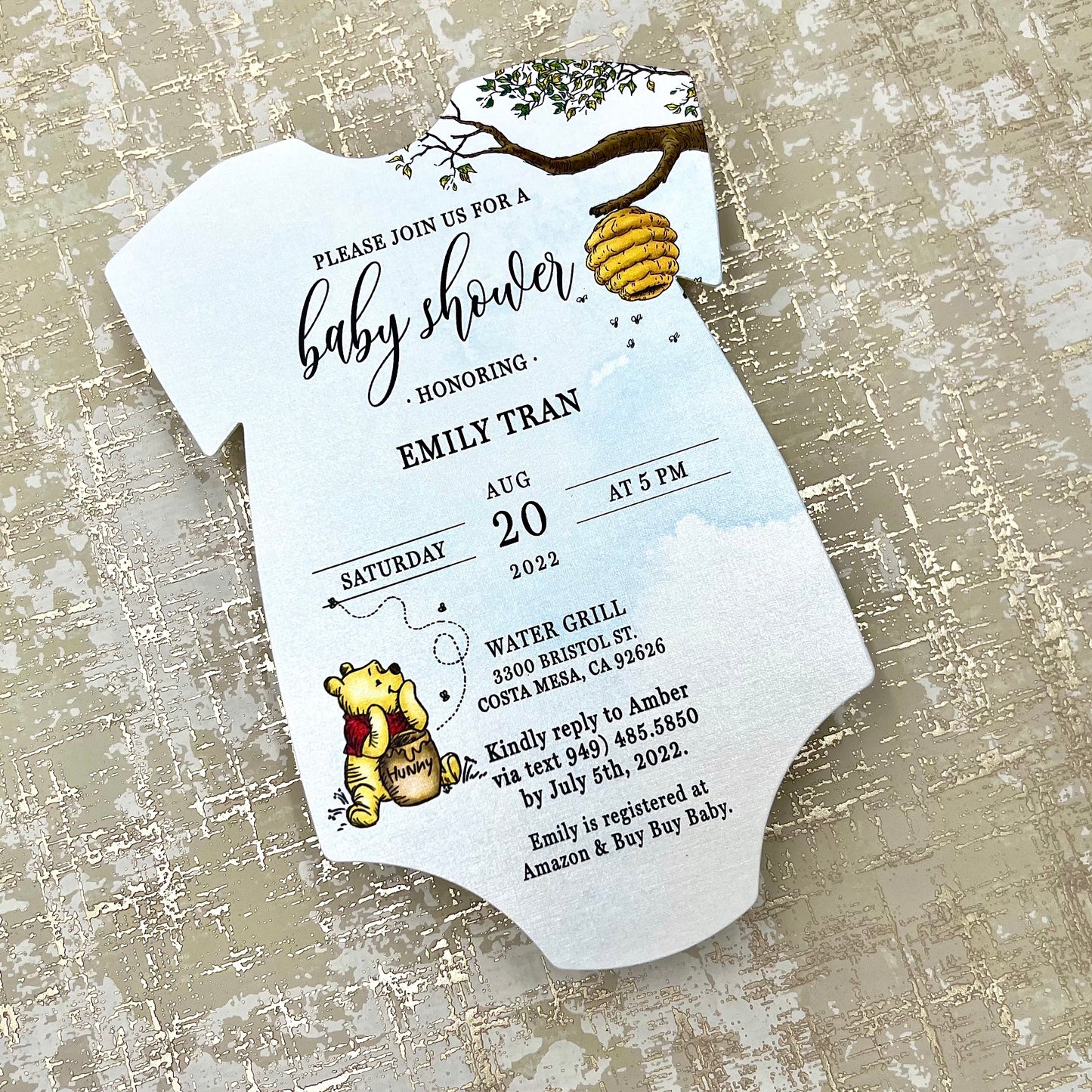 Winnie the Pooh Onesie Shape